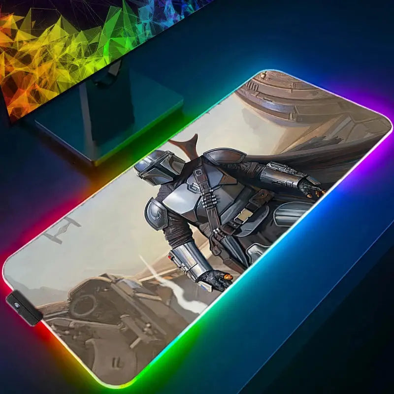 RGB LED Gaming Mouse Pad Star Wars with RGB lighting