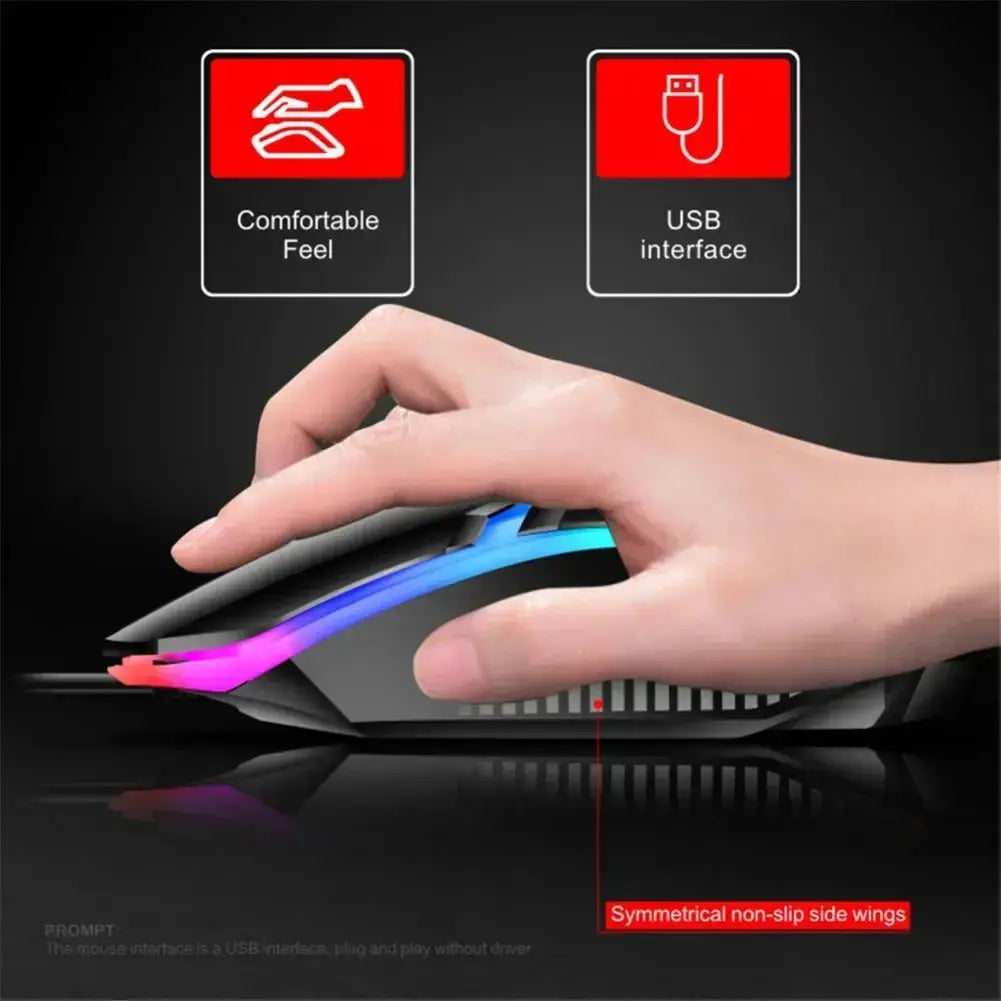 Rainbow Backlit Wired Keyboard and Mouse Star wars mouse pads