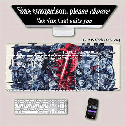 XXL Star Wars HD printing Mouse Pad Gaming Mousepad Rubber Nonslip base PC Laptop overlock Keyboard Pad Carpet e-sports Desk Mat Star wars mouse pads