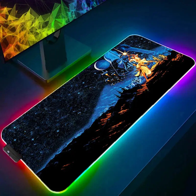 RGB LED Gaming Mouse Pad Star Wars with RGB lighting