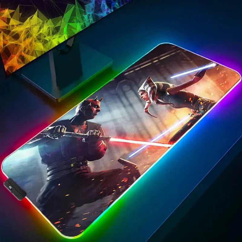 RGB LED Gaming Mouse Pad Star Wars with RGB lighting